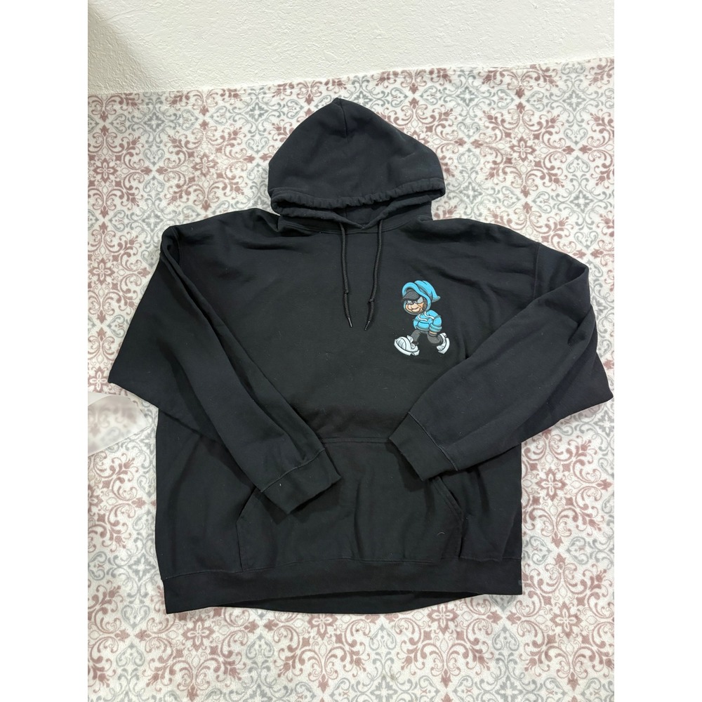 Popular Poison Mens Lonely World Graphic Hoodie Black 2XL Streetwear Pullover
